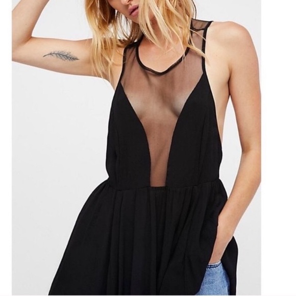 Free People Tops - Free people xs sheer front sweetheart